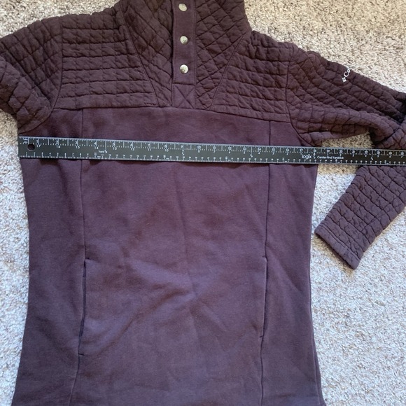 Columbia Sweater Womens Medium Brown Pullover Buttons Pockets - Picture 5 of 9